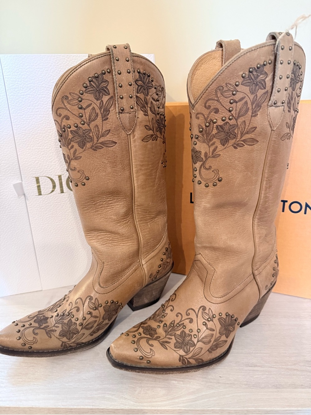 Shyanne Embroidered Tan Western Boots